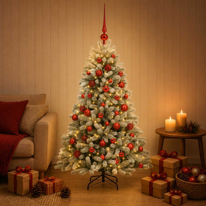 vidaXL Artificial Christmas Tree with Bauble 120 cm 150 LEDs 1