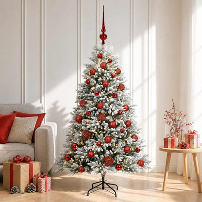 vidaXL Artificial Christmas Tree with Bauble 150 cm 150 LEDs 1