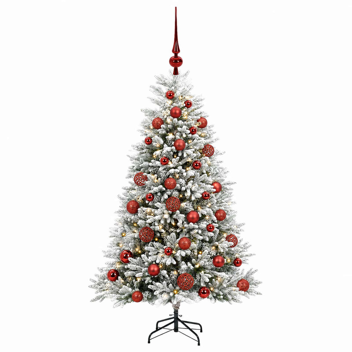 vidaXL Artificial Christmas Tree with Bauble 150 cm 150 LEDs 4