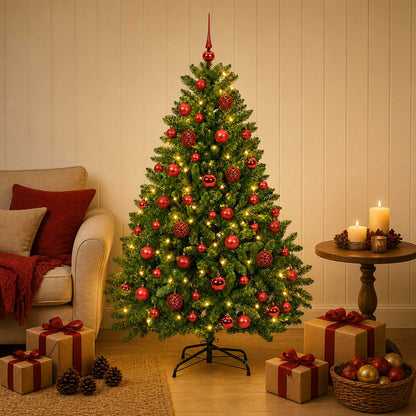 vidaXL Artificial Christmas Tree with Bauble 120 cm Light Green