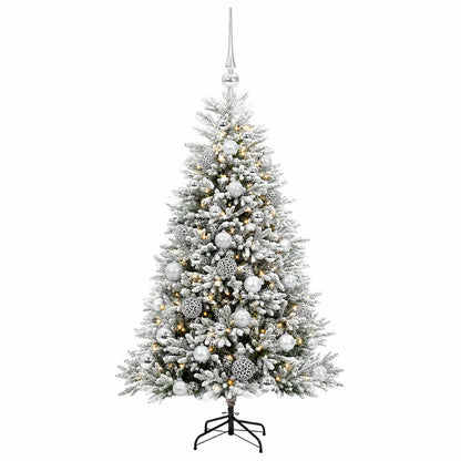 vidaXL Artificial Christmas Tree with Bauble 150 cm 150 LEDs 4