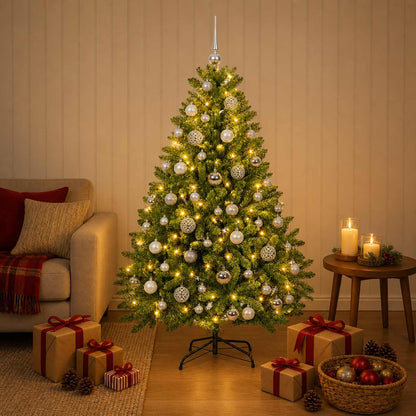 vidaXL Artificial Christmas Tree with Bauble 120 cm Light Green
