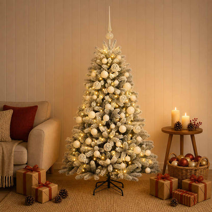 vidaXL Artificial Christmas Tree with Bauble 120 cm 150 LEDs 3