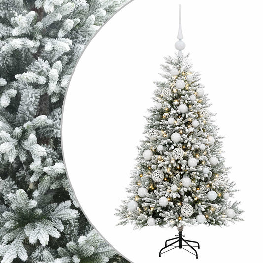 vidaXL Artificial Christmas Tree with Bauble 150 cm 150 LEDs 2