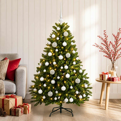 vidaXL Artificial Christmas Tree with Bauble 120 cm Light Green