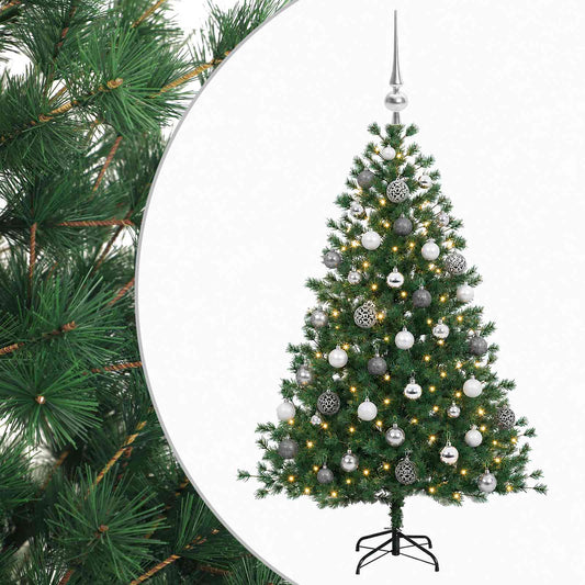 vidaXL Artificial Christmas Tree with Bauble 150 cm 150 LEDs 2