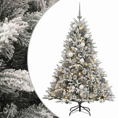 vidaXL Artificial Christmas Tree with Bauble 120 cm 150 LEDs 2