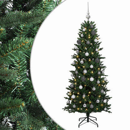 vidaXL Artificial Christmas Tree with Bauble 120 cm 150 LEDs 2
