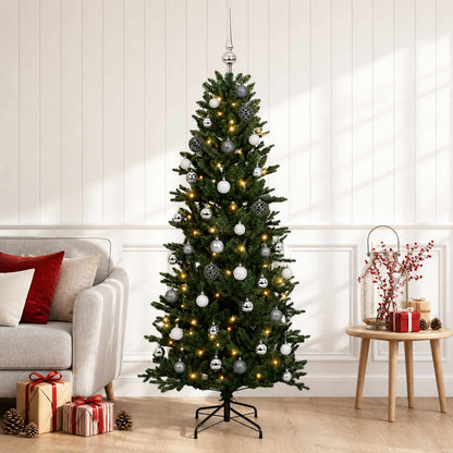 vidaXL Artificial Christmas Tree with Bauble 150 cm 150 LEDs 3