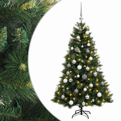 vidaXL Artificial Christmas Tree with Bauble 150 cm 150 LEDs 2
