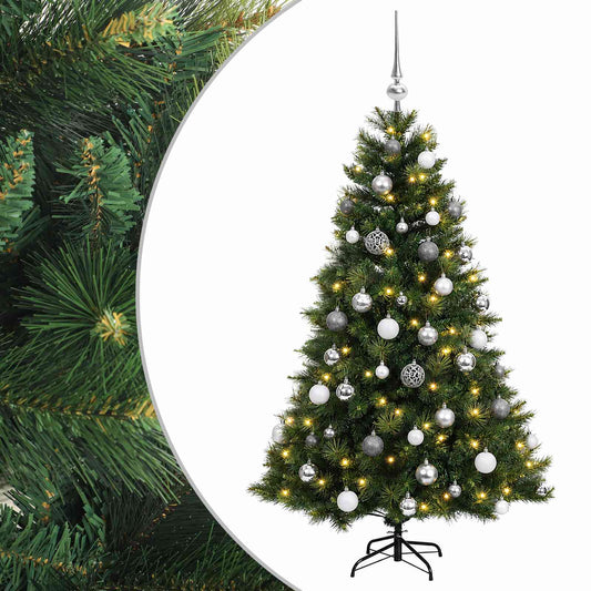 vidaXL Artificial Christmas Tree with Bauble 150 cm 150 LEDs 2