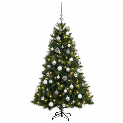 vidaXL Artificial Christmas Tree with Bauble 150 cm 150 LEDs 4