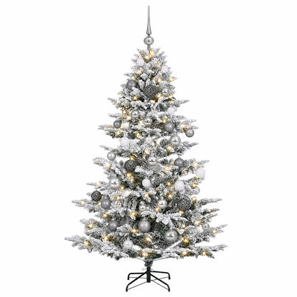vidaXL Artificial Christmas Tree with Bauble 150 cm 150 LEDs 4