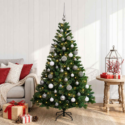 vidaXL Artificial Christmas Tree with Bauble 120 cm 150 LEDs 1
