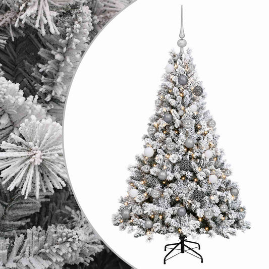 vidaXL Artificial Christmas Tree with Bauble 150 cm 150 LEDs 2