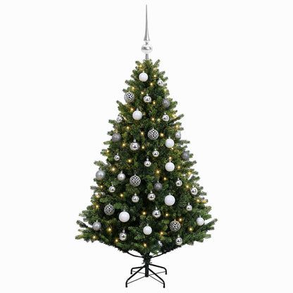 vidaXL Artificial Christmas Tree with Bauble 120 cm 150 LEDs 4