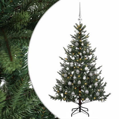 vidaXL Artificial Christmas Tree with Bauble 120 cm 150 LEDs 2