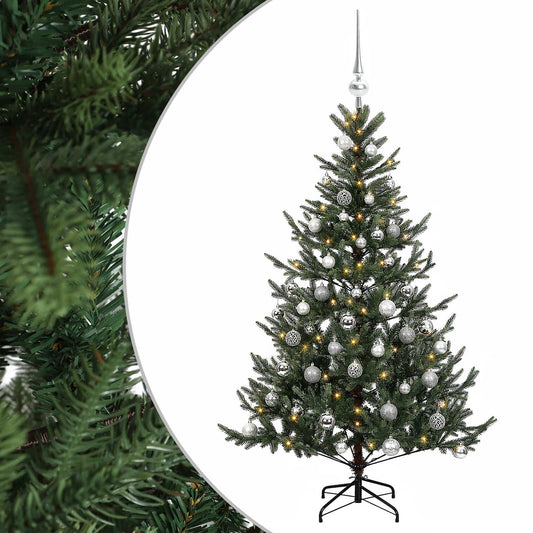 vidaXL Artificial Christmas Tree with Bauble 150 cm 150 LEDs 2