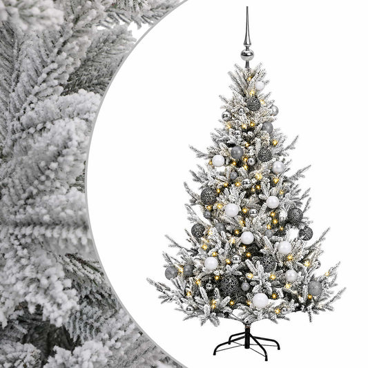vidaXL Artificial Christmas Tree with Bauble 150 cm 150 LEDs 2