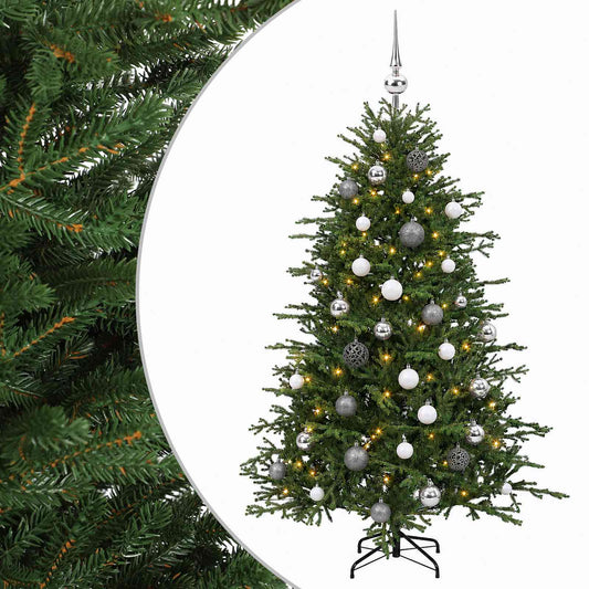 vidaXL Artificial Christmas Tree with Bauble 120 cm 150 LEDs 2