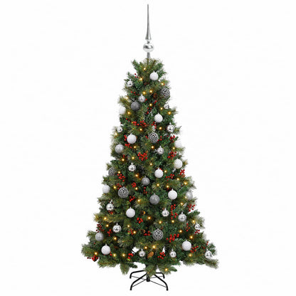 vidaXL Artificial Christmas Tree with Bauble 120 cm 150 LEDs 4