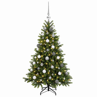 vidaXL Artificial Christmas Tree with Bauble 150 cm 150 LEDs 4