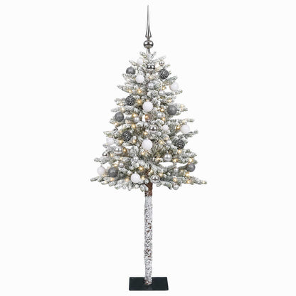 vidaXL Artificial Christmas Tree with Bauble 150 cm 150 LEDs 4