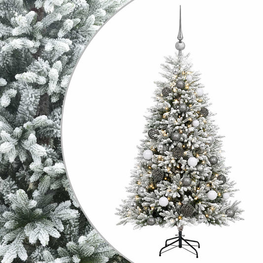 vidaXL Artificial Christmas Tree with Bauble 120 cm 150 LEDs 2