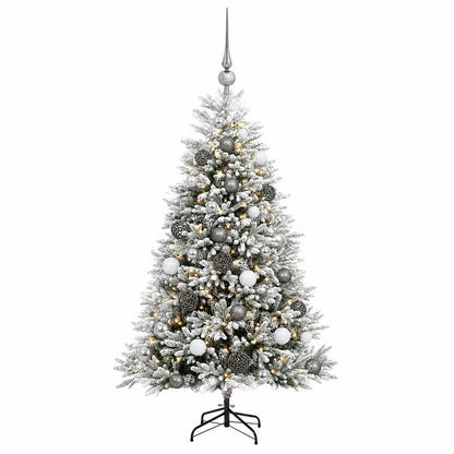 vidaXL Artificial Christmas Tree with Bauble 120 cm 150 LEDs 4
