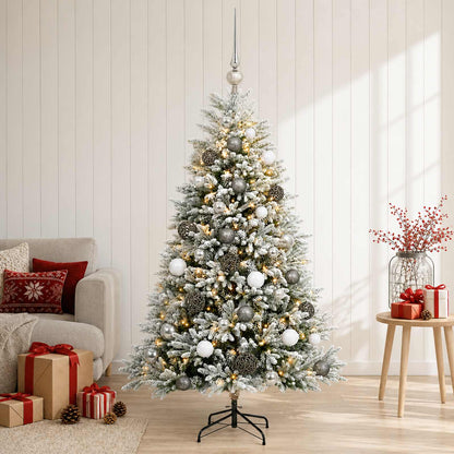 vidaXL Artificial Christmas Tree with Bauble 120 cm 150 LEDs 1