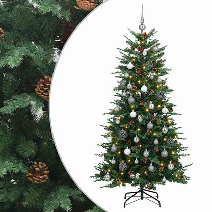 vidaXL Artificial Hinged Christmas Tree 150 cm 150 LEDs Warm White 2