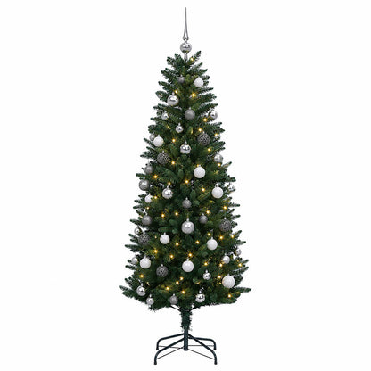 vidaXL Artificial Christmas Tree with Bauble 120 cm 150 LEDs 4