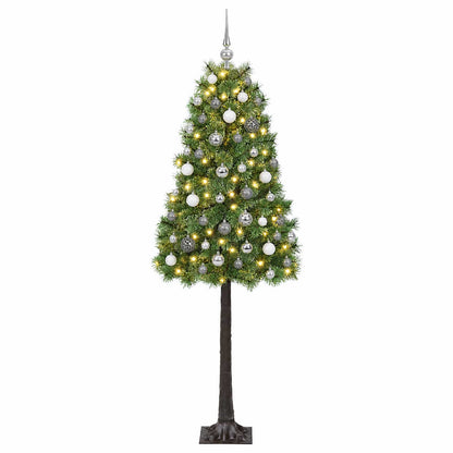 vidaXL Artificial Hinged Christmas Tree with Baubles 120 cm 150 LEDs 4