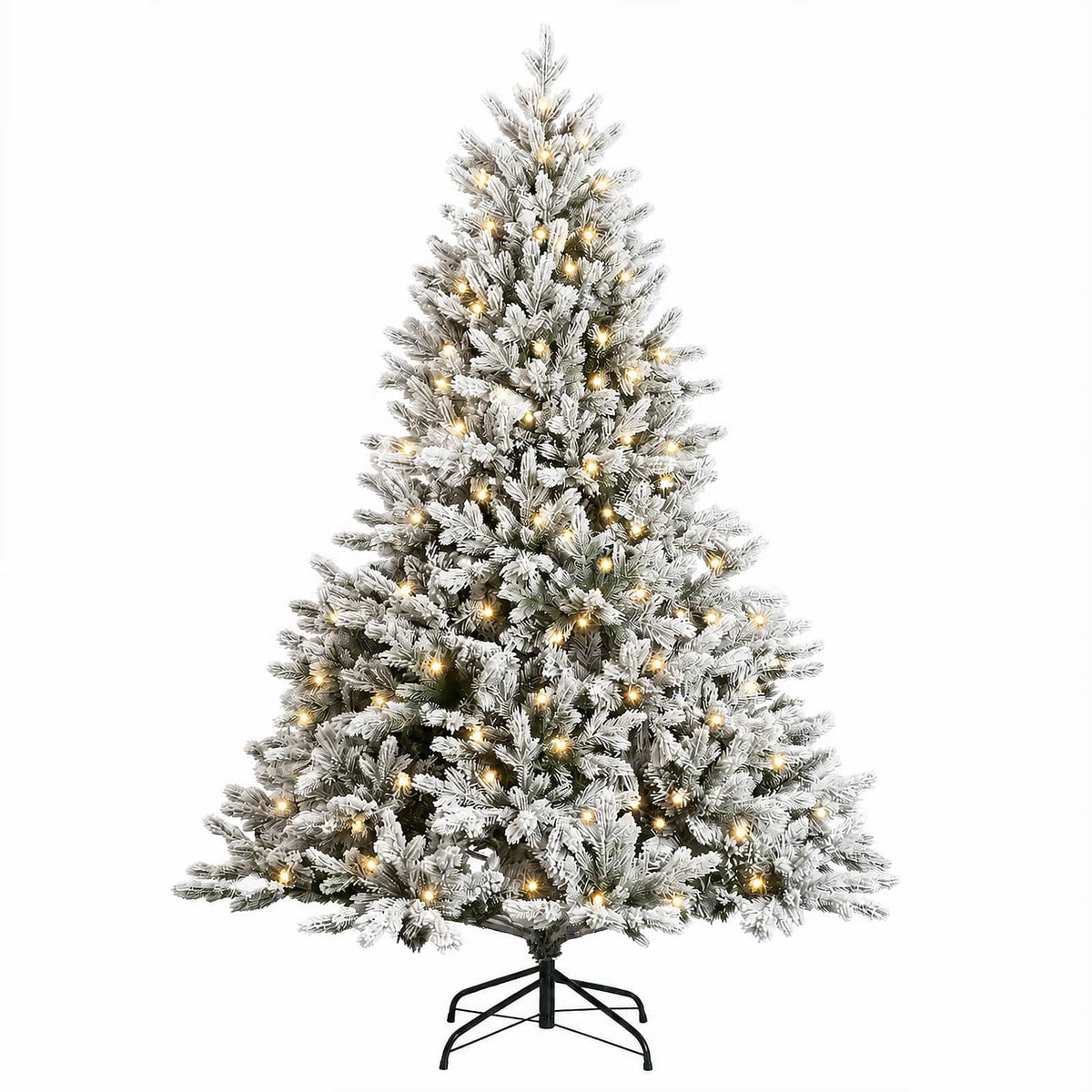 vidaXL Artificial Hinged Christmas Tree 240 cm 300 LEDs Warm White 4