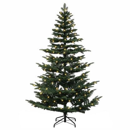 vidaXL Artificial Hinged Christmas Tree 240 cm 300 LEDs Warm White 4