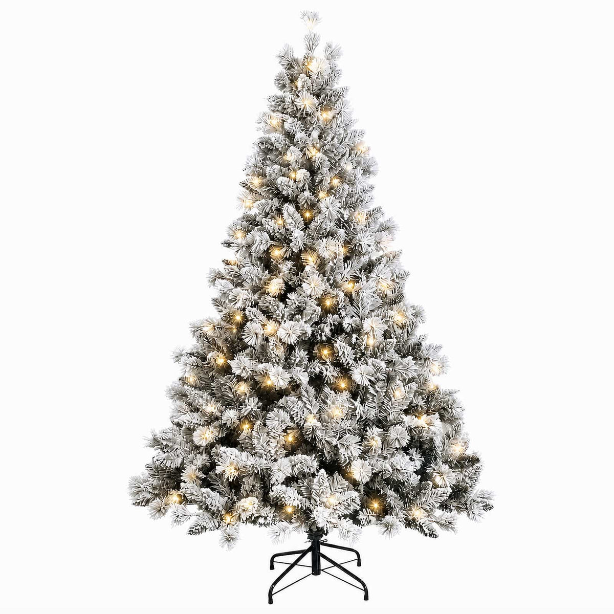 vidaXL Artificial Hinged Christmas Tree 240 cm 300 LEDs Warm White 4