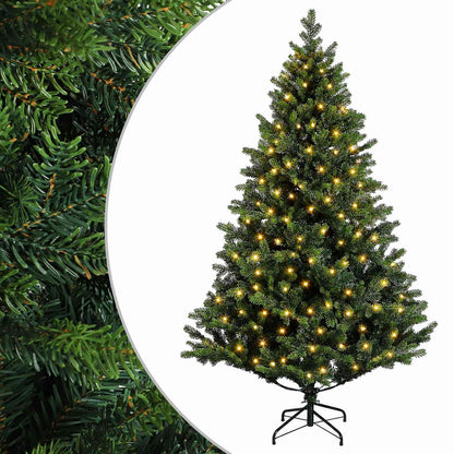Artificial Christmas Tree with Bauble 300 LEDs Green 210 cm with LEDs