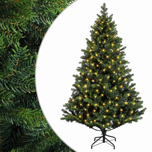 Artificial Christmas Tree with Bauble 300 LEDs Green 240 cm with LEDs