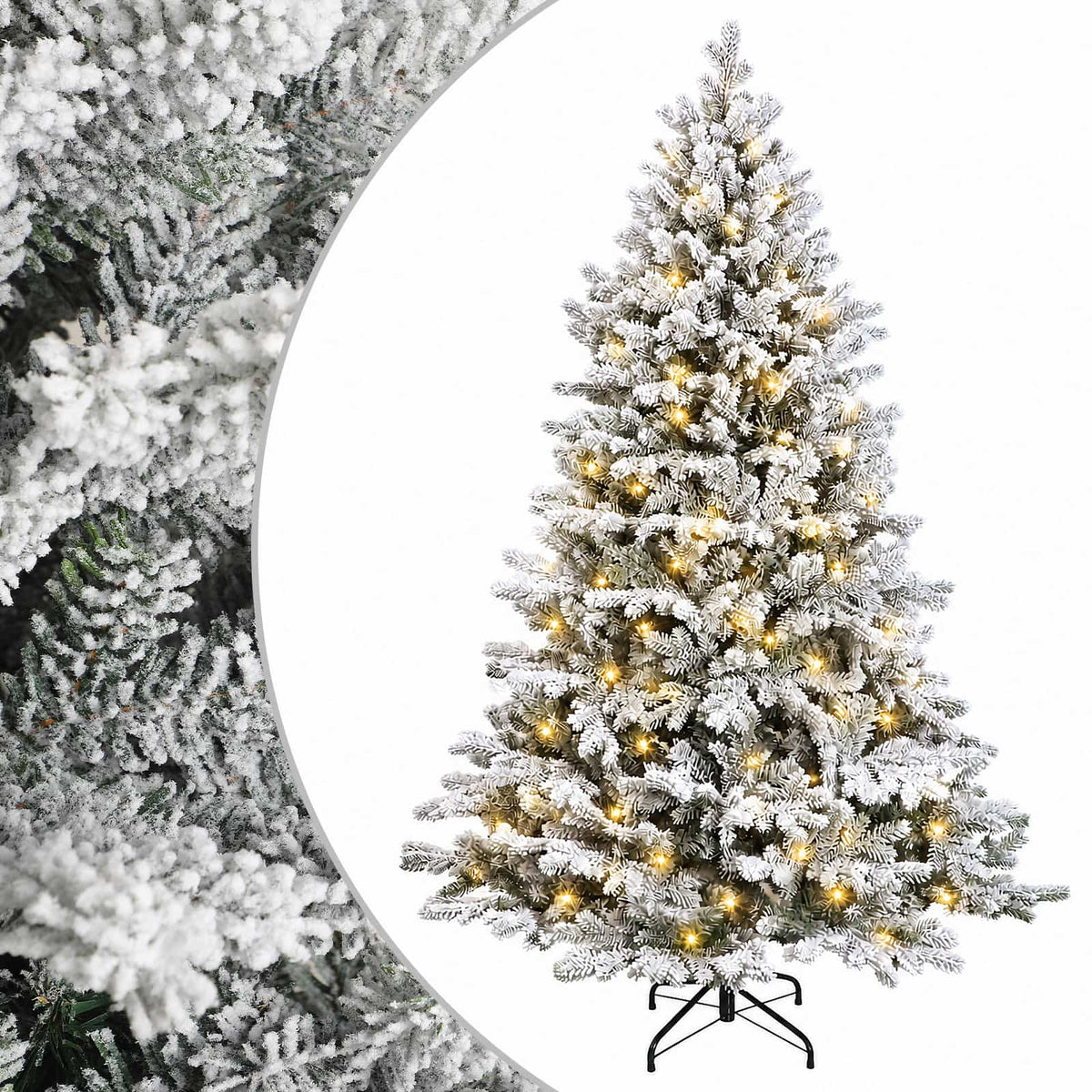 Artificial Christmas Tree Bauble LEDs Green white