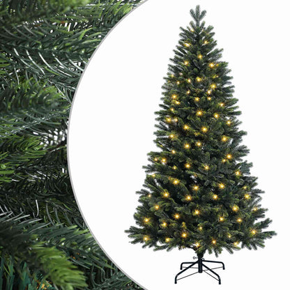 vidaXL Artificial Hinged Christmas Tree 240 cm 300 LEDs Warm White 2