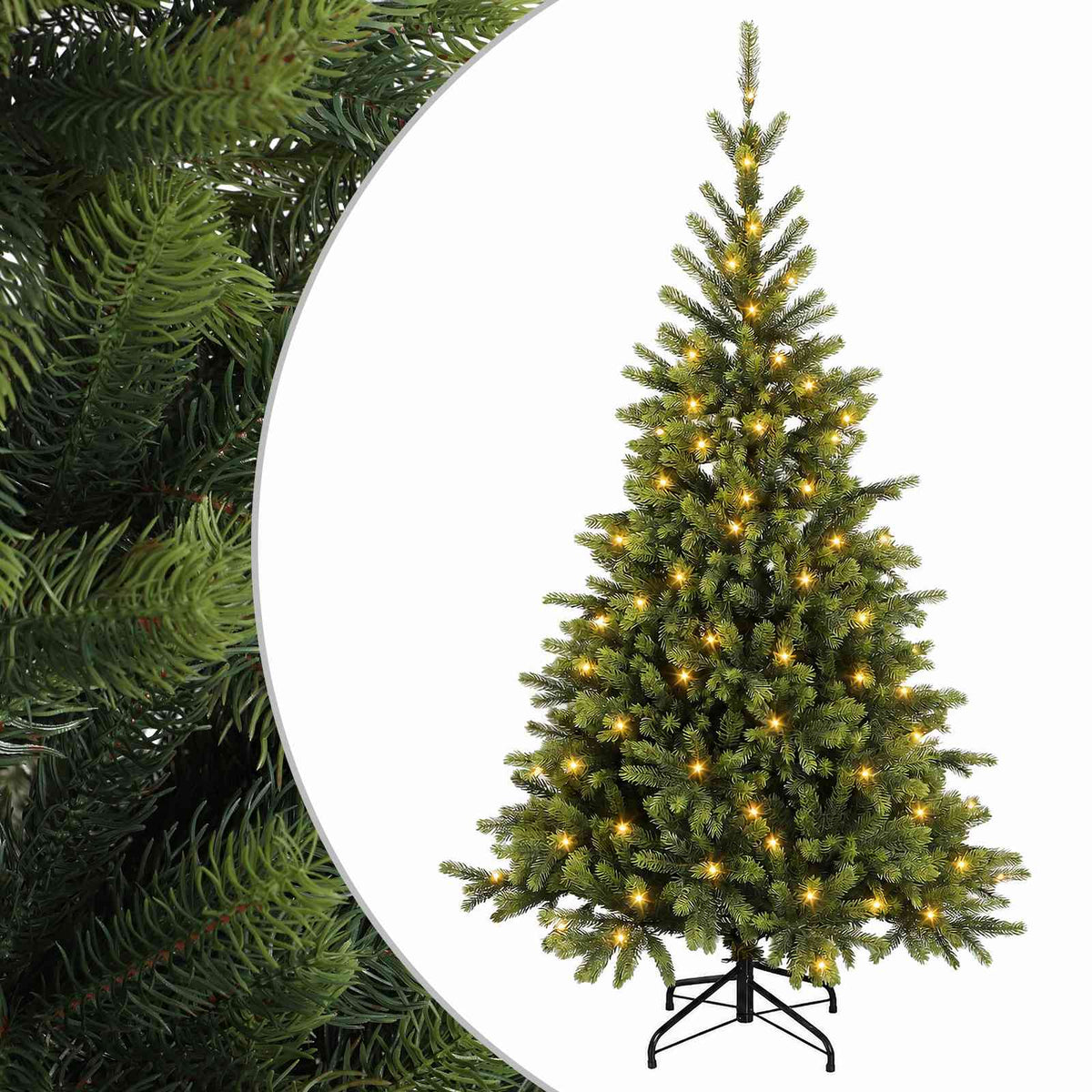 Artificial Christmas Tree with Bauble 300 LEDs 240 cm with LEDs
