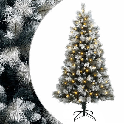 vidaXL Artificial Hinged Christmas Tree 240 cm 300 LEDs Warm White 2