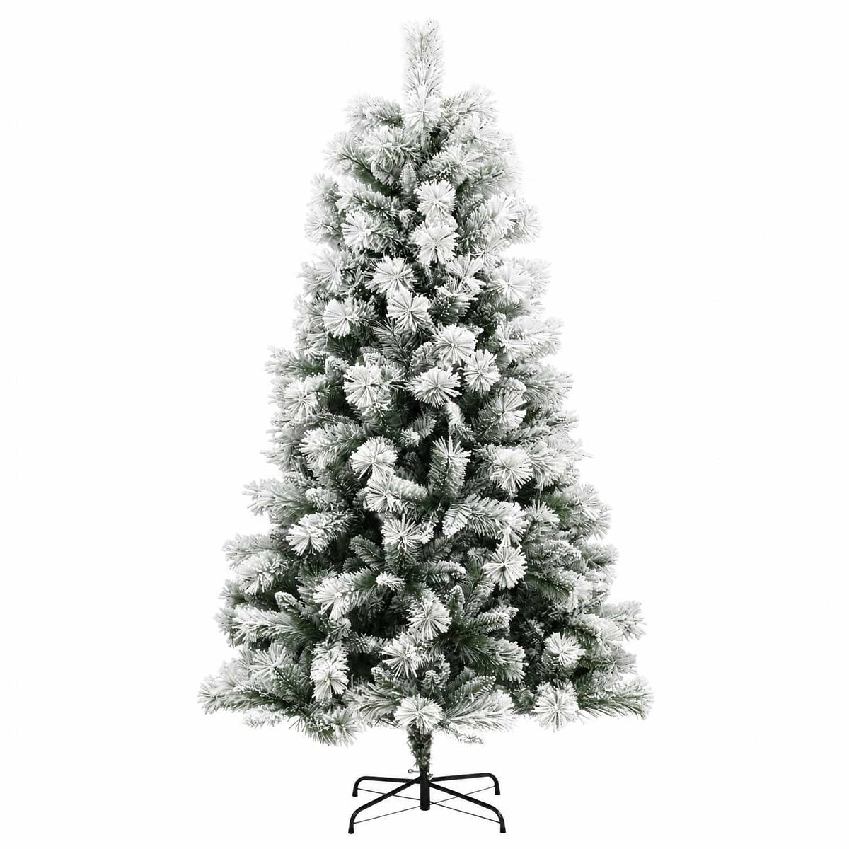 vidaXL Artificial Hinged Christmas Tree 210 cm 300 LEDs Warm White 5