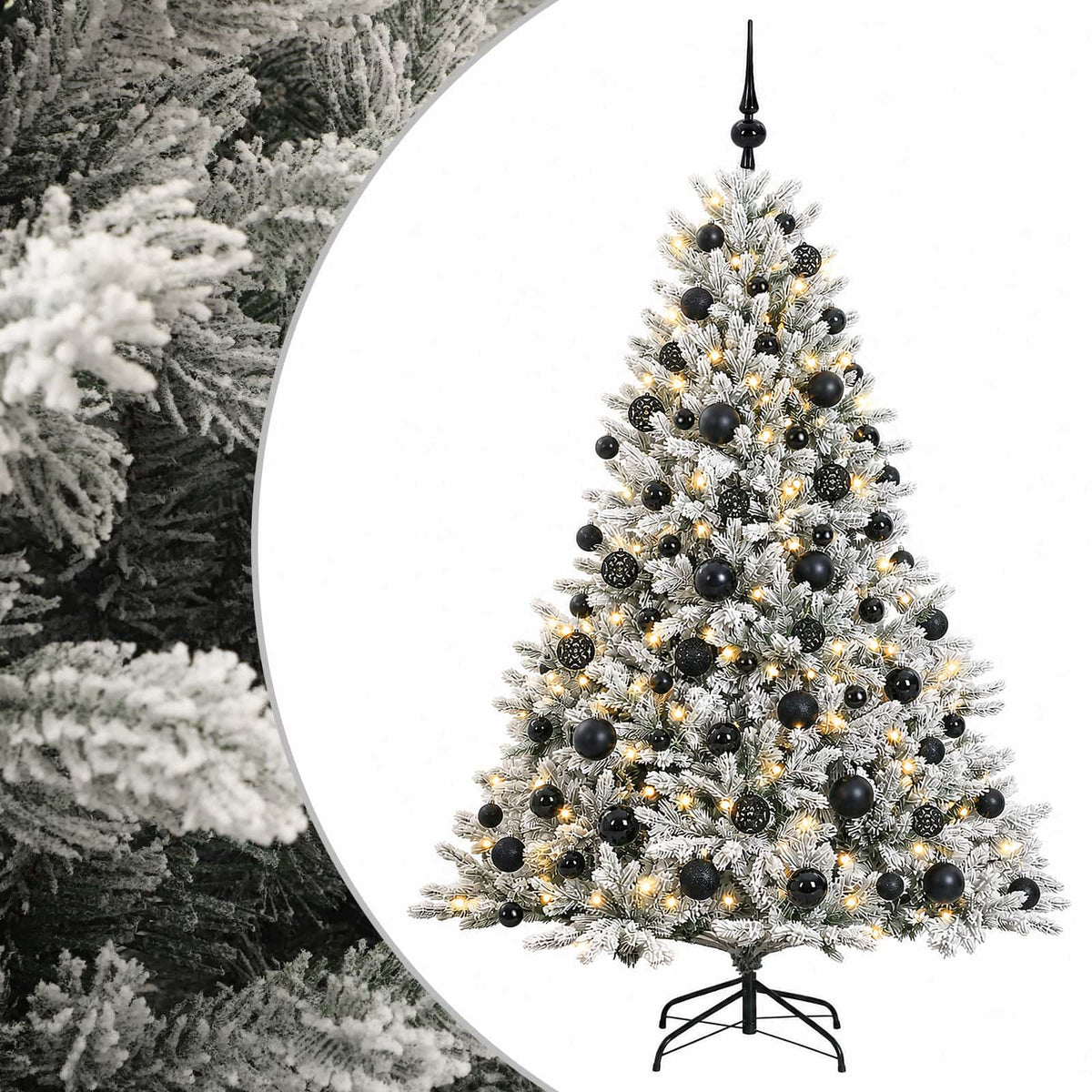 vidaXL Artificial Christmas Tree with Bauble 210 cm 300 LEDs 2