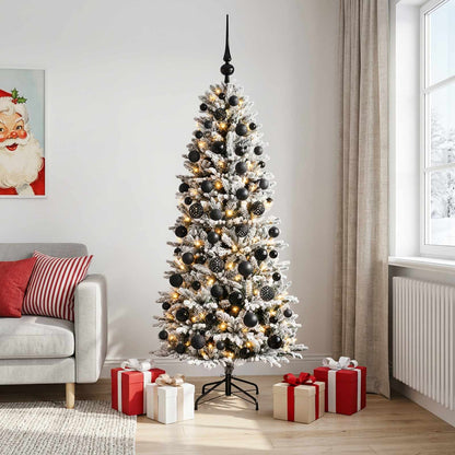 vidaXL Artificial Christmas Tree with Bauble 240 cm 300 LEDs 1