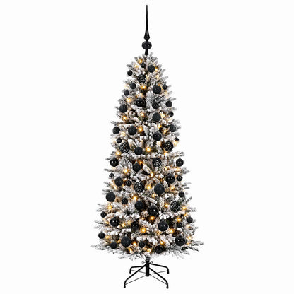 vidaXL Artificial Christmas Tree with Bauble 240 cm 300 LEDs 4