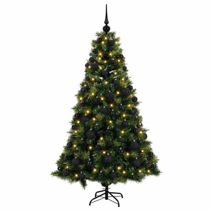 vidaXL Artificial Christmas Tree with Bauble 240 cm 300 LEDs 4