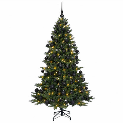 vidaXL Artificial Christmas Tree with Bauble 210 cm 300 LEDs 4