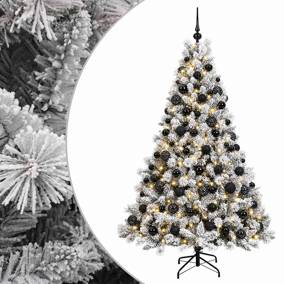 vidaXL Artificial Christmas Tree with Bauble 240 cm 300 LEDs 2