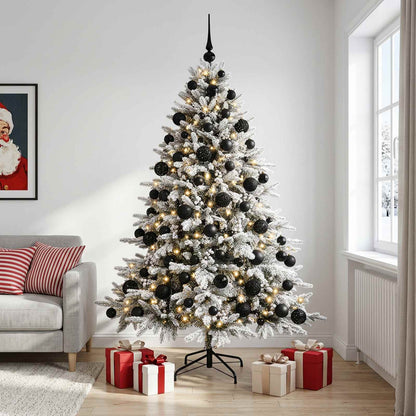 vidaXL Artificial Christmas Tree with Bauble 210 cm 300 LEDs 3